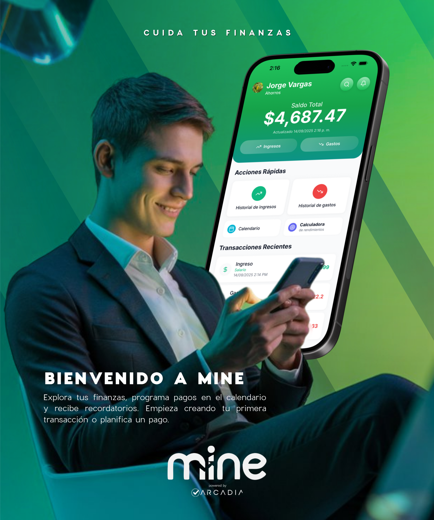 Pantallas adicionales de Mine